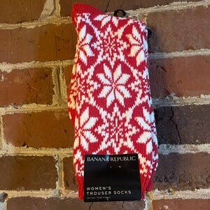 Banana Republic  Chunky Fairisle Sock in Red Multi, NWT, one size